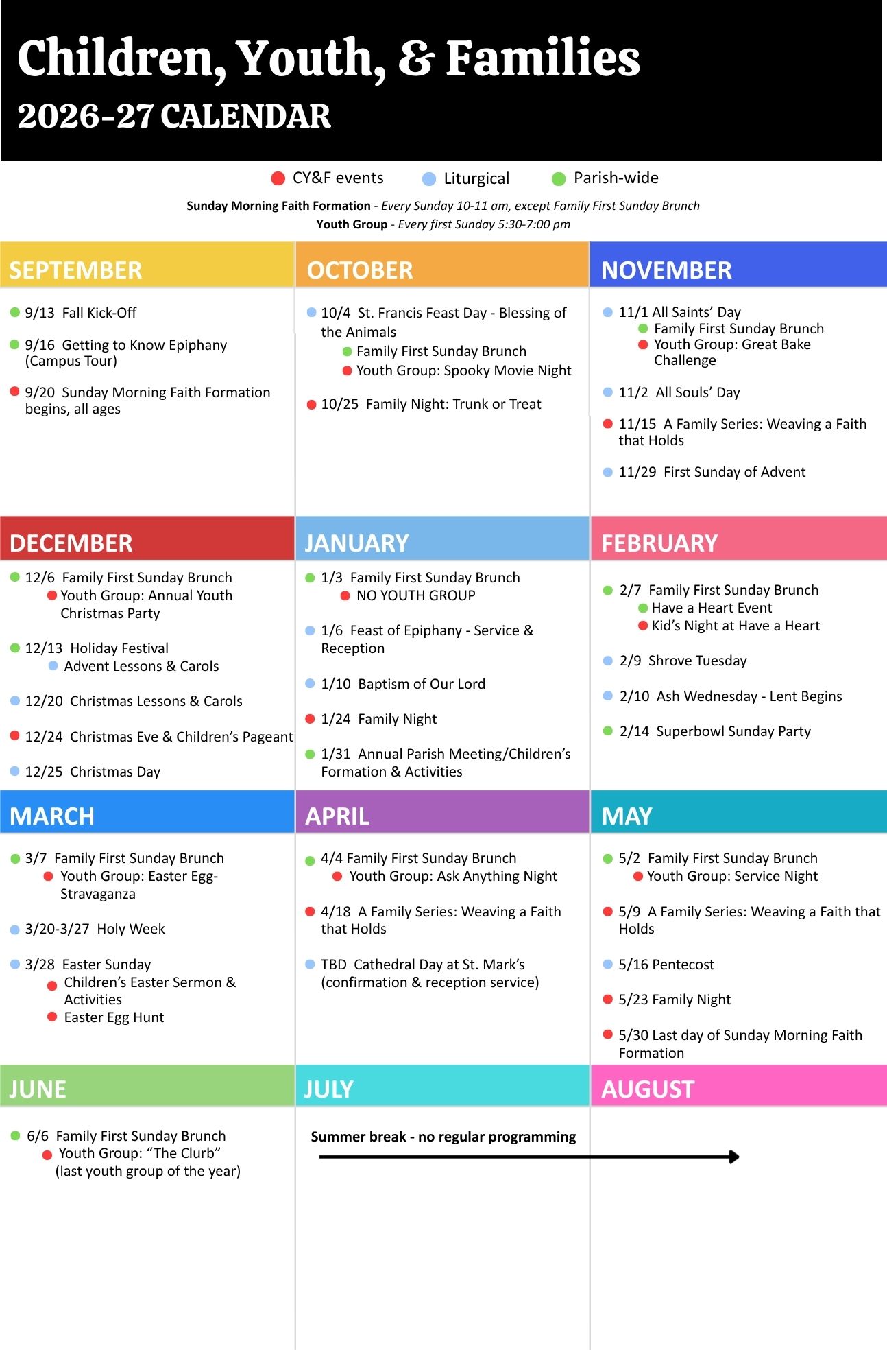 Cy&f Calendar